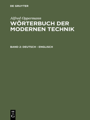 cover image of Deutsch – Englisch